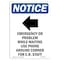 Signmission OSHA Sign, 10" H, Rigid Plastic, Emergency Or Problem Sign With Symbol, Portrait, V-11866 OS-NS-P-710-V-11866 - alternate 1